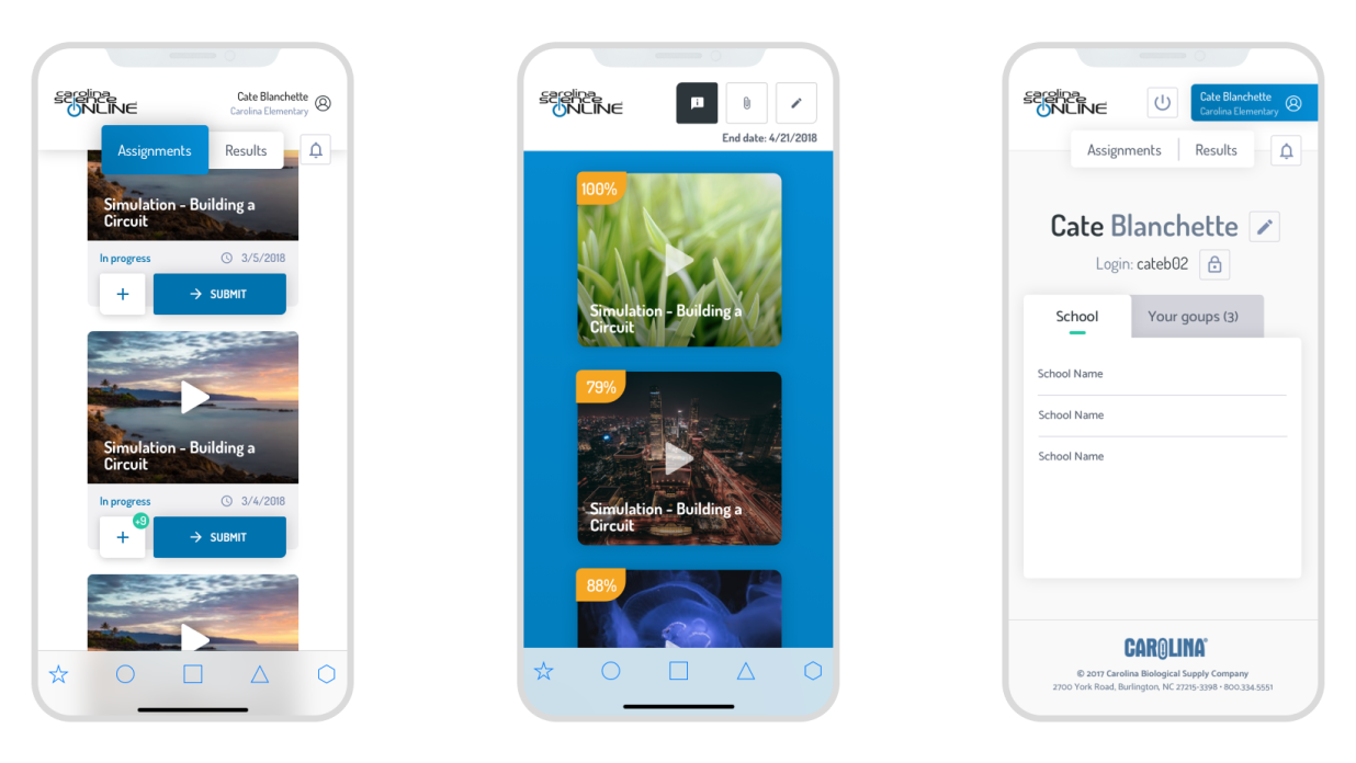 Carolina Science Online - Students App