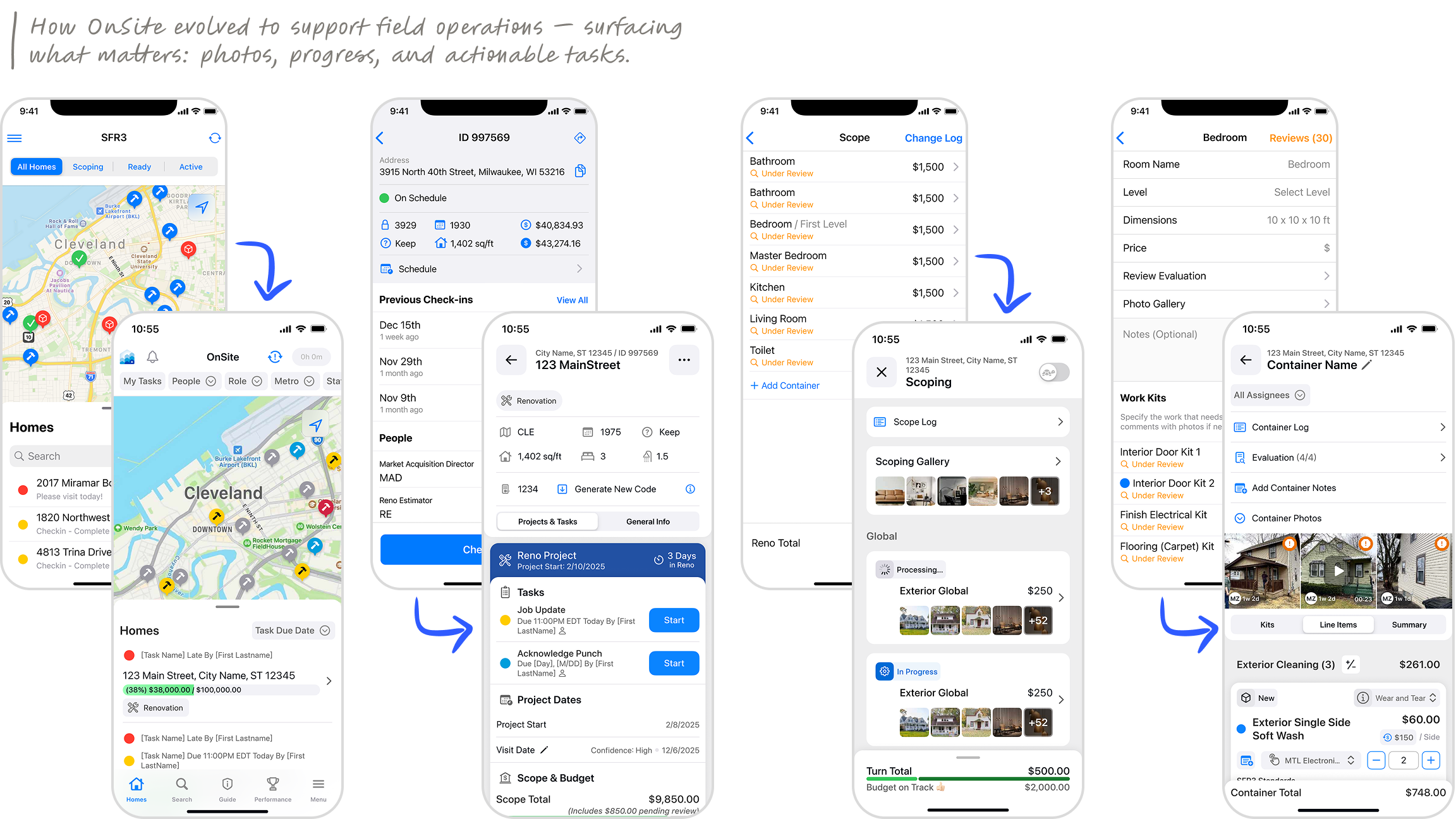 Evoloution of OnSite App